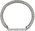 Bottega Veneta Silver Tiered Chain Bracelet