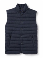 Ralph Lauren Purple label - Withwell Quilted Wool, Linen and Cotton-Blend Tweed Gilet - Blue