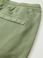 Stone Island - Straight-Leg Garment-Dyed Cotton-Jersey Drawstring Shorts - Green