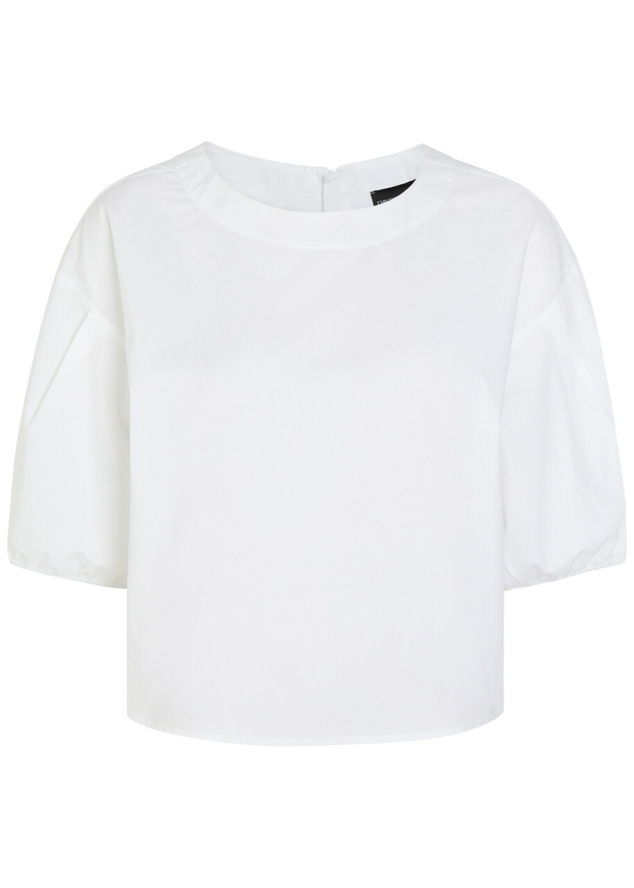 Emporio Armani Round-neck Cotton Blouse White