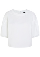 Emporio Armani Round-neck Cotton Blouse White