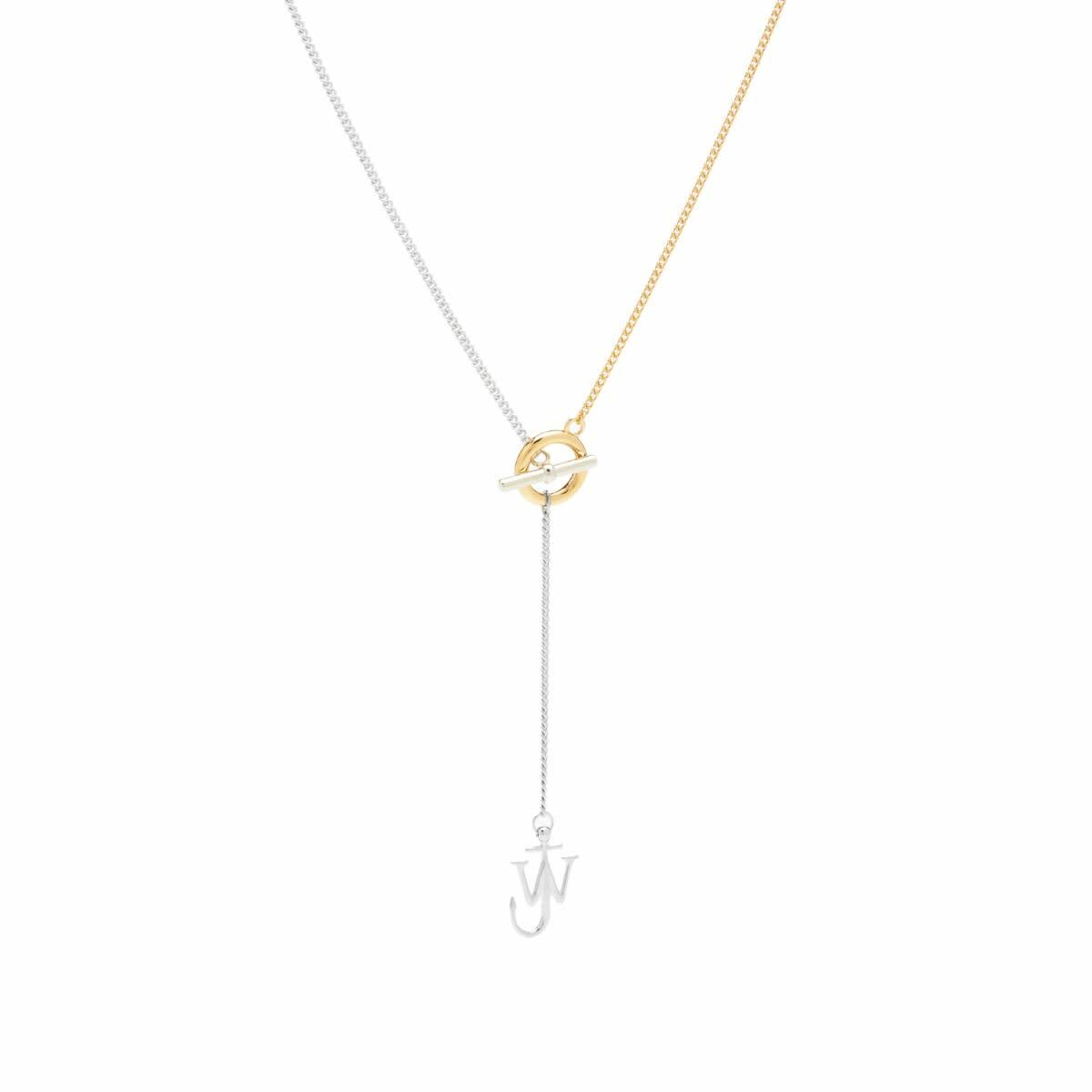JW Anderson Women's Anchor Logo Pendant Necklace in Gold/Silver Tone JW ...