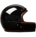 Berluti - Leather-Trimmed Carbon Fibre Motorcycle Helmet - Men - Brown