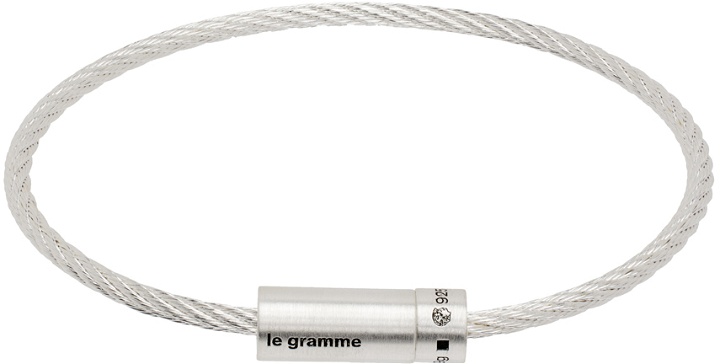 Photo: Le Gramme Silver 'Le 9g' Cable Bracelet