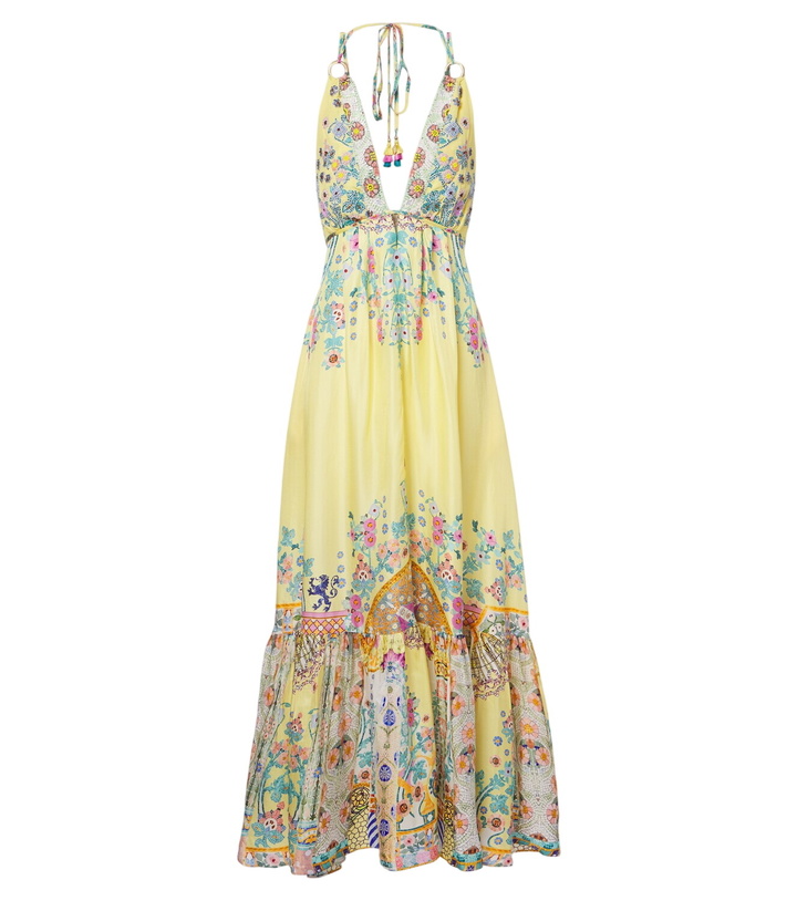 Photo: Camilla Sequined floral silk maxi dress