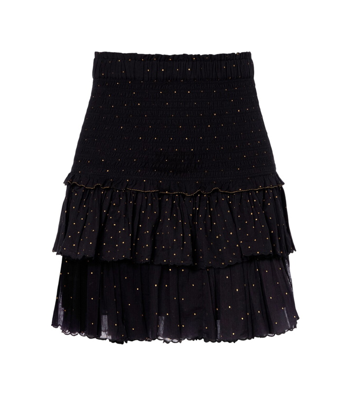 Photo: Marant Etoile Polka-dot embroidered cotton miniskirt