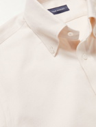 Thom Sweeney - Button-Down Collar Herringbone Cotton Shirt - Neutrals