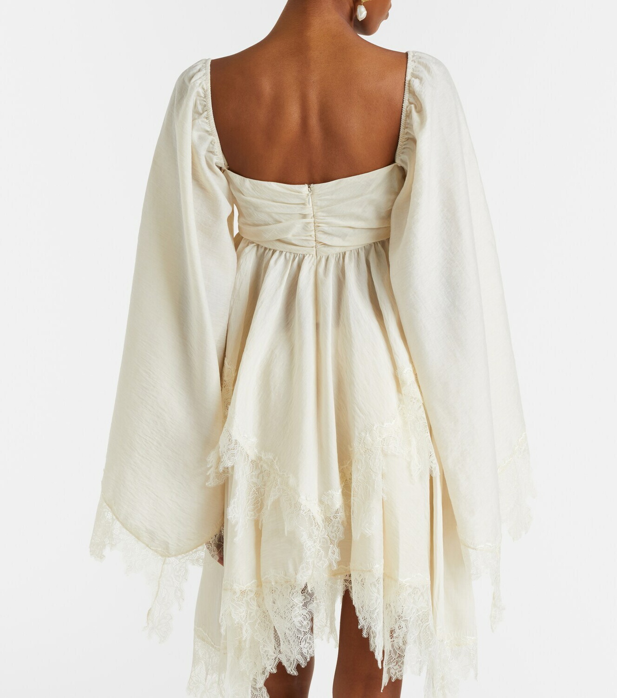 Blumarine Embroidered lace-trimmed blouse