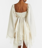 Blumarine Embroidered lace-trimmed blouse