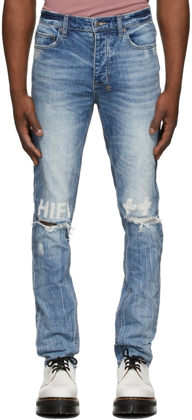 Photo: Ksubi Blue HiFi Vertigo Trashed Chitch Jeans