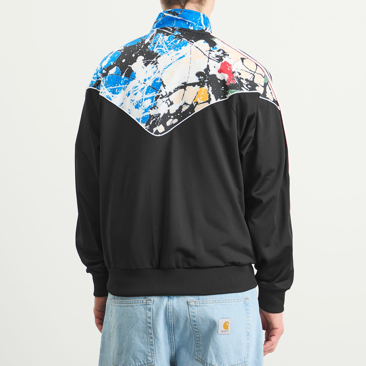 Adidas Men's x Stone Roses Manchester United Track Top in Black/Multicolor