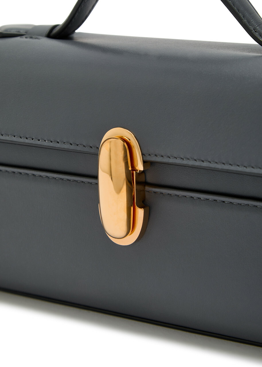 Savette Symmetry Slim Leather Pochette - Dark Blue - One Size