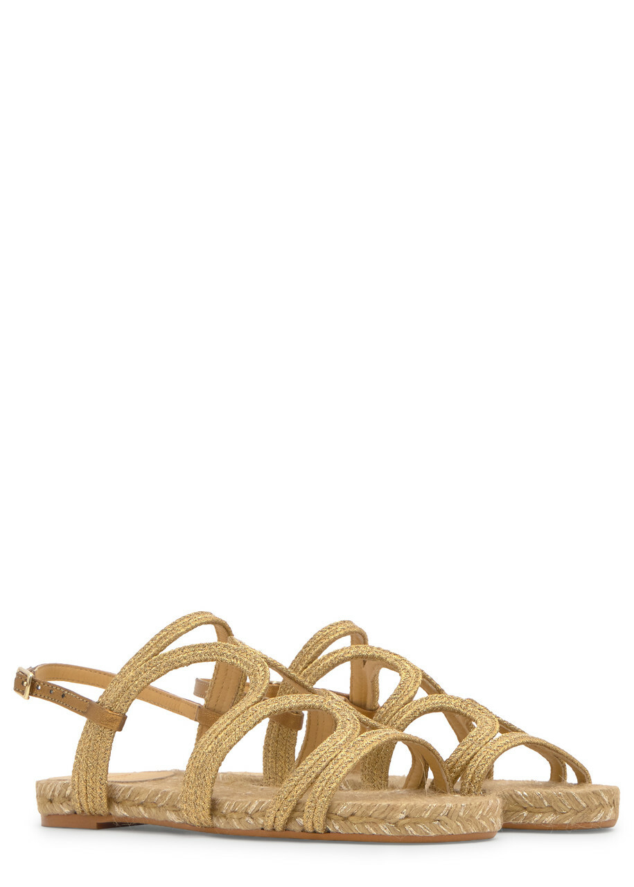 Castañer Pitra Raffia Sandals Beige