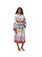 Missoni marea Multicolor Bathrobe With Hood And All-over Zigzag Motif In Cotton Home