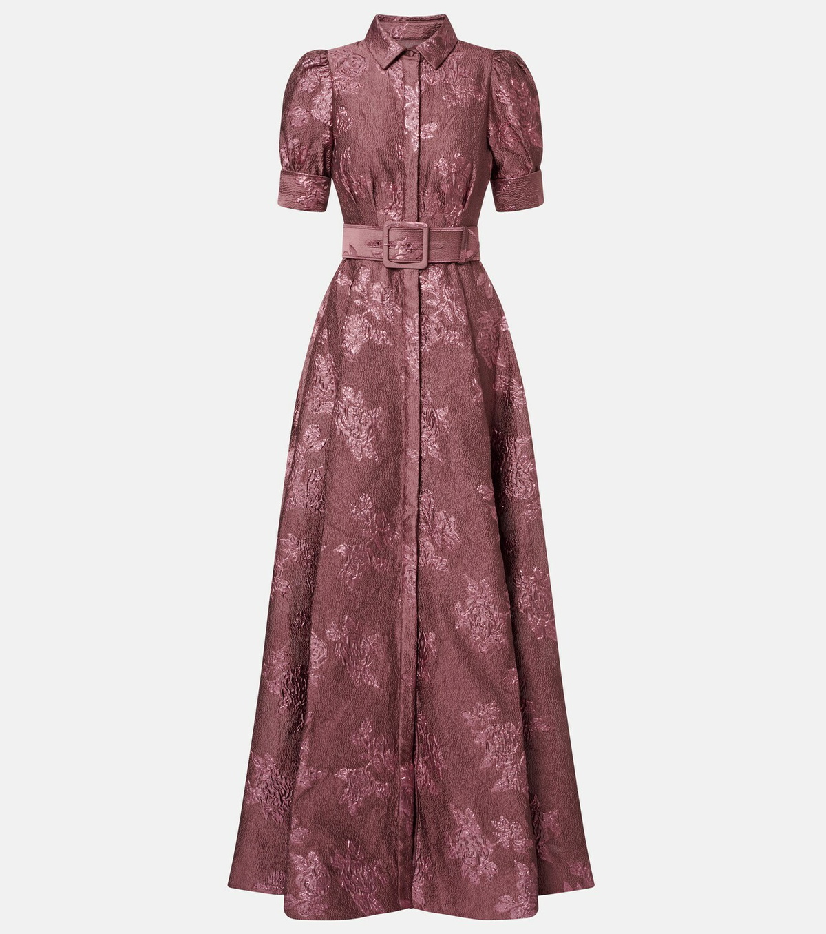 Rebecca Vallance Annette Button belted brocade gown