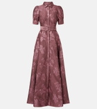 Rebecca Vallance Annette Button belted brocade gown