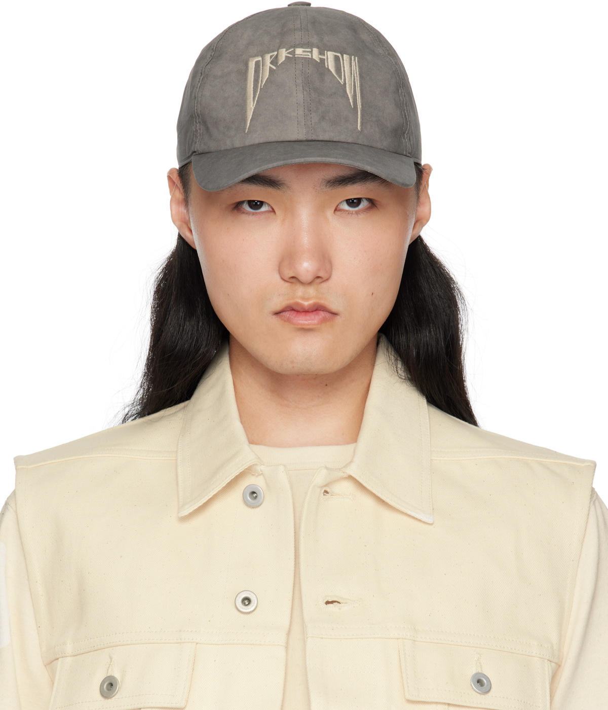 Rick Owens DRKSHDW Gray Hollywood Baseball Cap