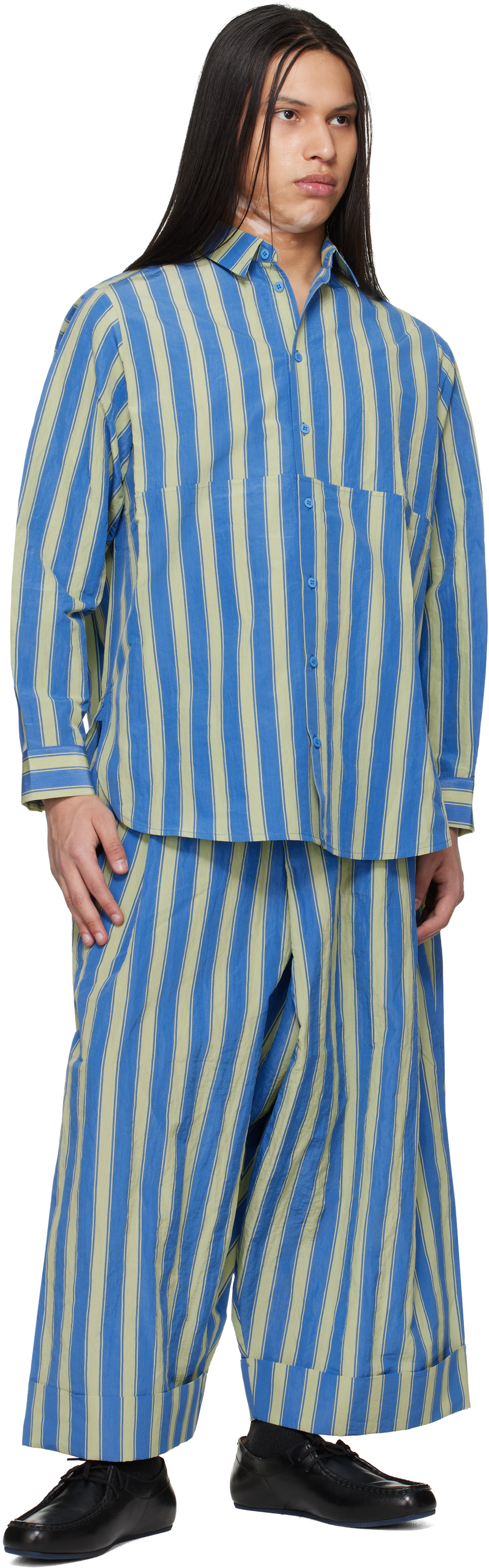 Toogood Blue & Green 'The Clown' Shirt