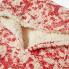 ERL Fleece Skull Popover Hoody in Red