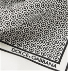 Dolce & Gabbana - Printed Silk-Twill Pocket Square - White