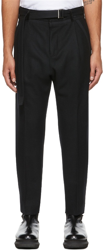 Photo: Sacai Black Wool Suiting Trousers