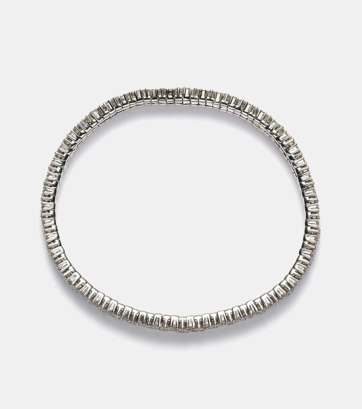 Shay Jewelry Diamond Mesh Stretch 18kt white gold bracelet with diamonds