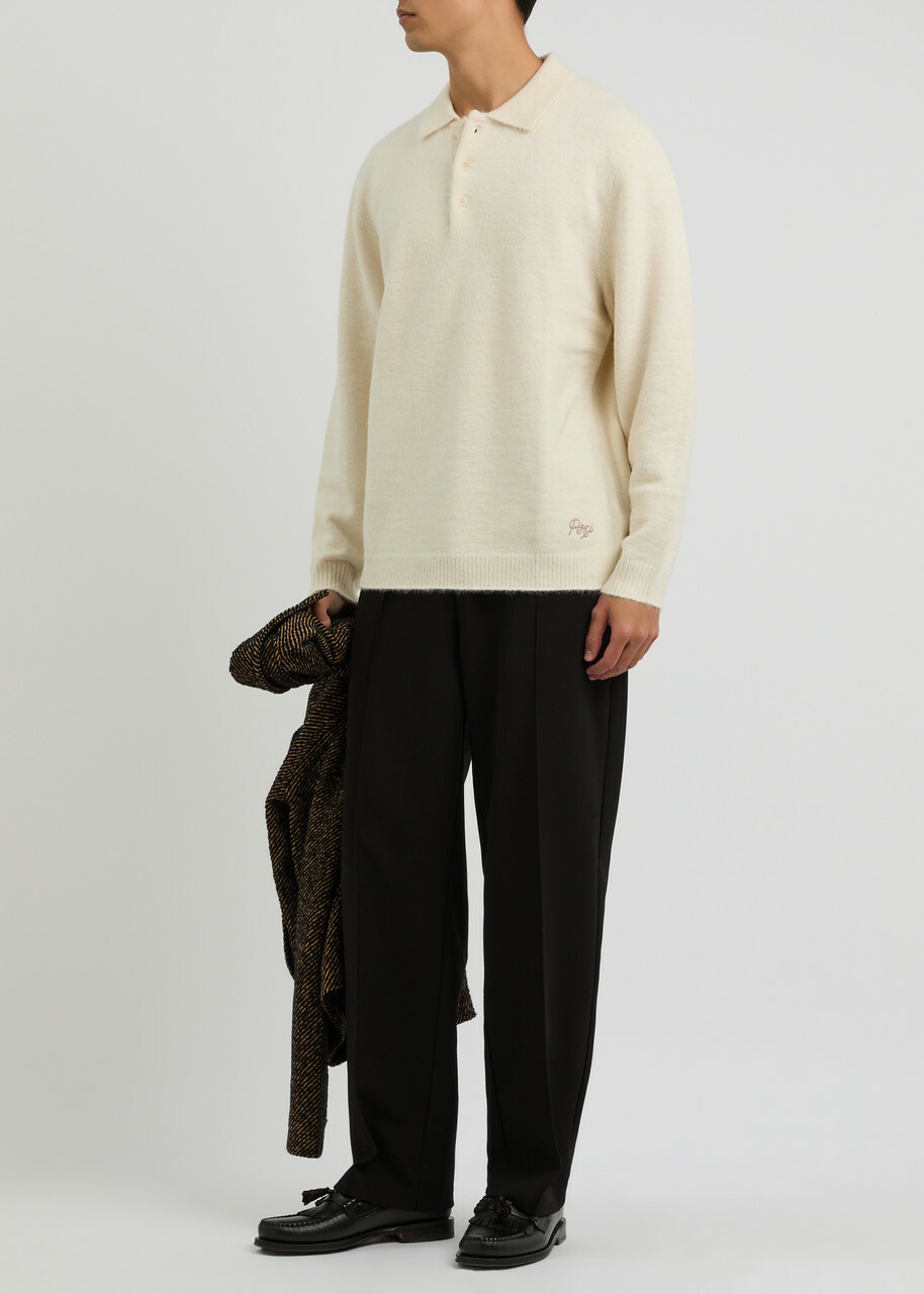 Percival Rugby Alpaca-blend Polo Jumper Cream