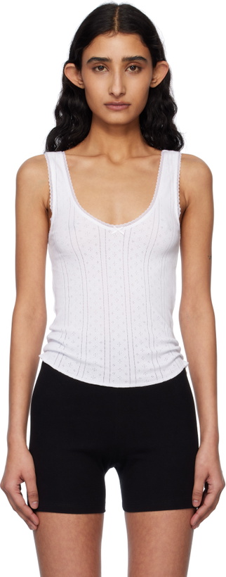 Photo: Cou Cou White 'The Scoop' Tank Top