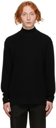 Solid Homme Black Mockneck Sweater