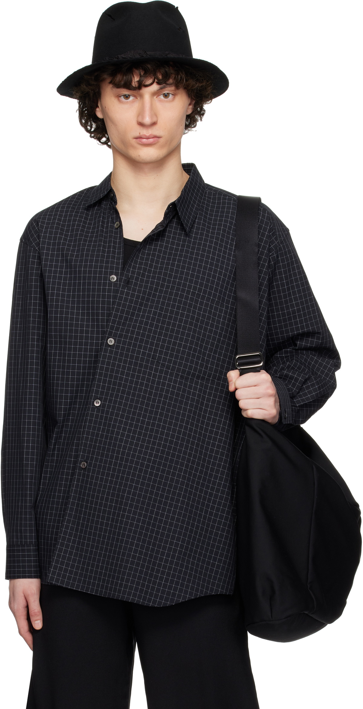 Black Comme des Garçons Black Windowpane Shirt