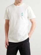 La Paz - Slim-Fit Logo-Emboidered Cotton-Piqué T-Shirt - White