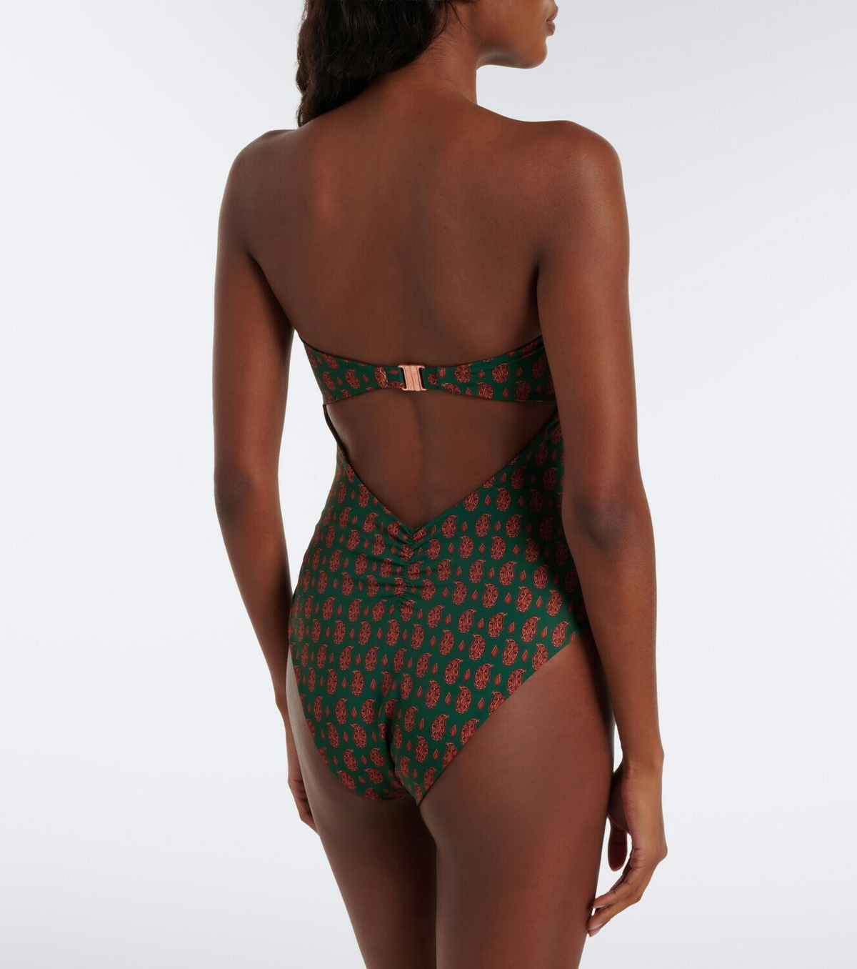 Johanna Ortiz Printed ruched swimsuit