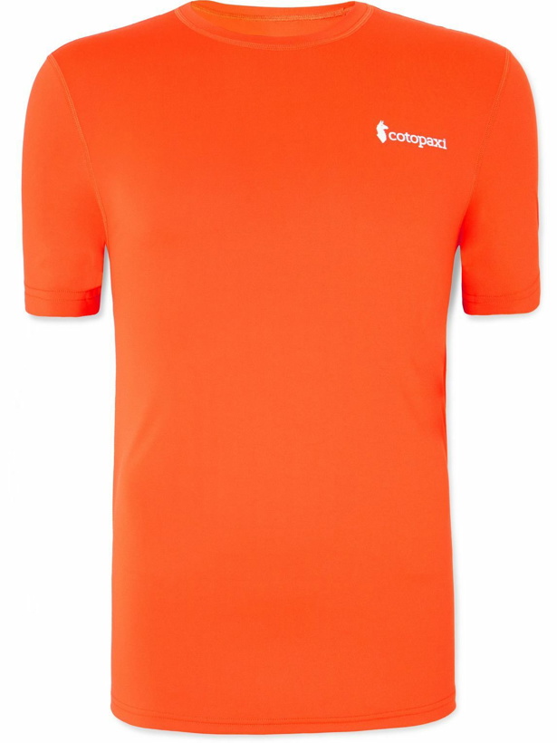 Photo: Cotopaxi - Fino Tech Logo-Print Recycled-Jersey T-Shirt - Orange
