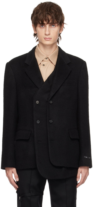 Photo: The World Is Your Oyster Black Double-Layer Blazer