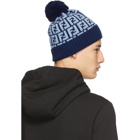 Fendi Blue Forever Fendi Pom Pom Beanie