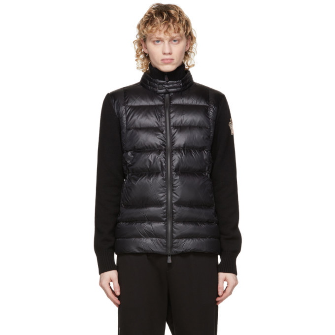 Photo: Moncler Grenoble Black Down Padded Cardigan Jacket