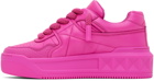 Valentino Garavani Pink One Stud XL Nappa Leather Sneakers