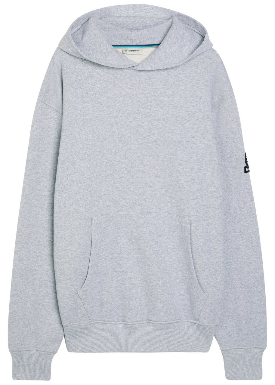 Sandbanks Logo-appliquéd Hooded Cotton Sweatshirt Grey