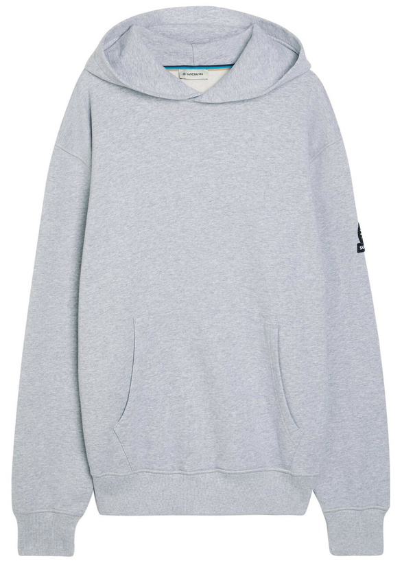 Photo: Sandbanks Logo-appliquéd Hooded Cotton Sweatshirt Grey