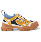 Gucci - Flashtrek Rubber, Leather, Mesh and Suede Sneakers - Yellow