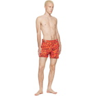 Vivienne Westwood Orange Classic Boxer Swim Shorts