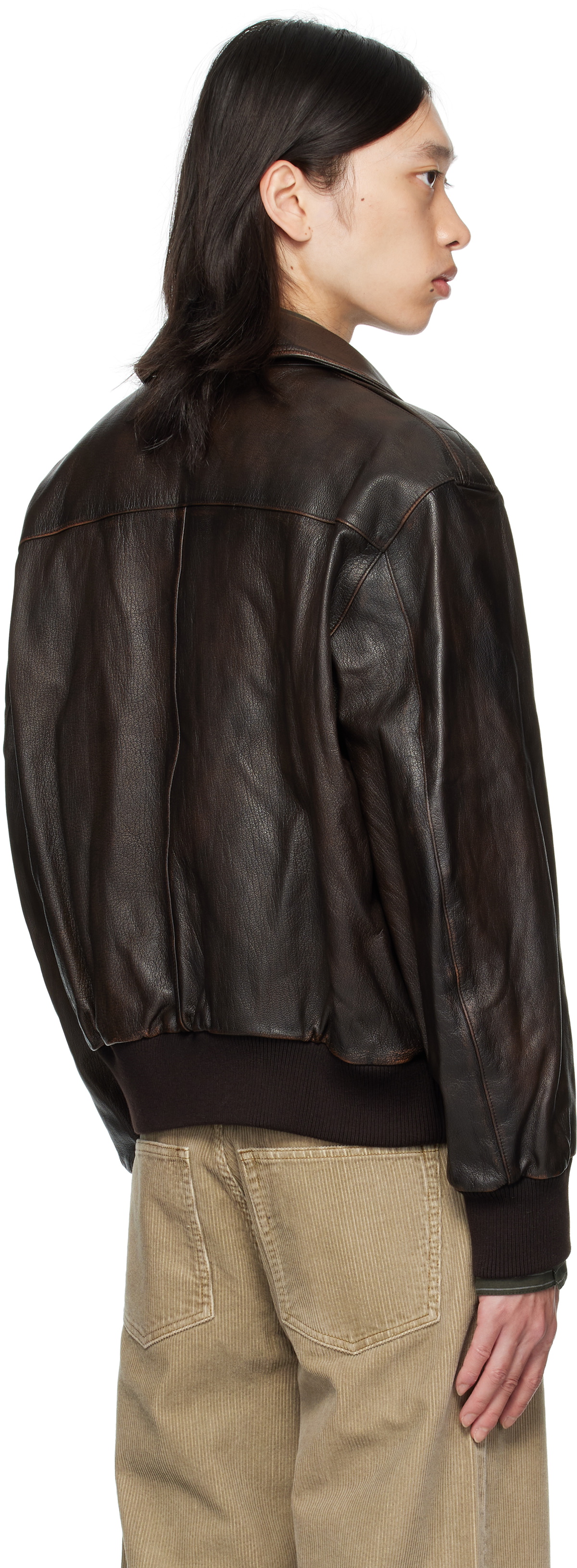 COOR Brown Vintage Cow Skin A-2 Leather Jacket
