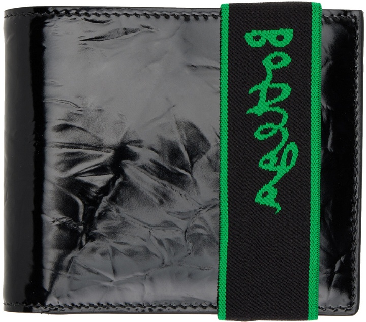 Photo: Bottega Veneta Black Crinkled Wallet