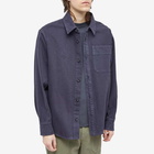 A.P.C. Men's A.P.C Basile Overdyed Denim Overshirt in Dark Navy