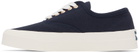 Maison Kitsuné Navy Laced Sneakers