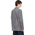 LEMAIRE Gray Convertible Collar Dry Silk Shirt