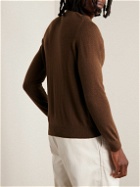 Incotex - Slim-Fit Virgin Wool and Cashmere-Blend Rollneck Sweater - Brown