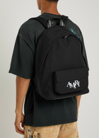 Amiri Staggered Logo Nylon Backpack - Black - One Size