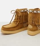 Valentino Garavani Nellcôte studded suede ankle boots