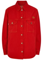 Blaze Milano Berber Denim Overshirt Red